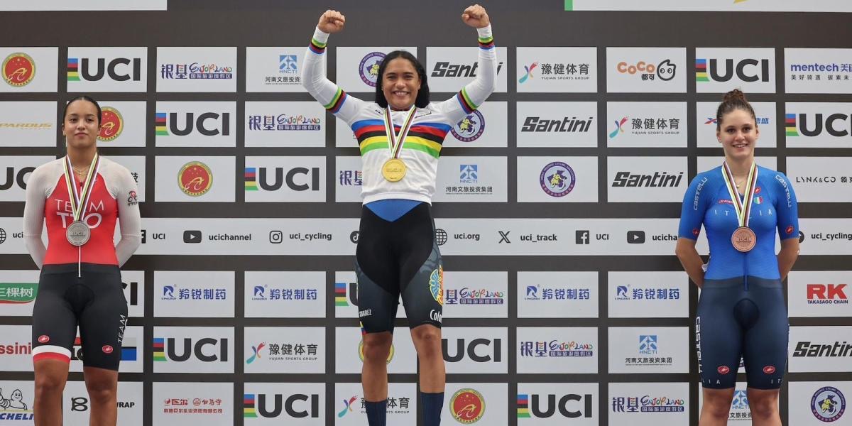 Stefany Cuadrado tricampeona mundial juvenil de ciclismo de pista