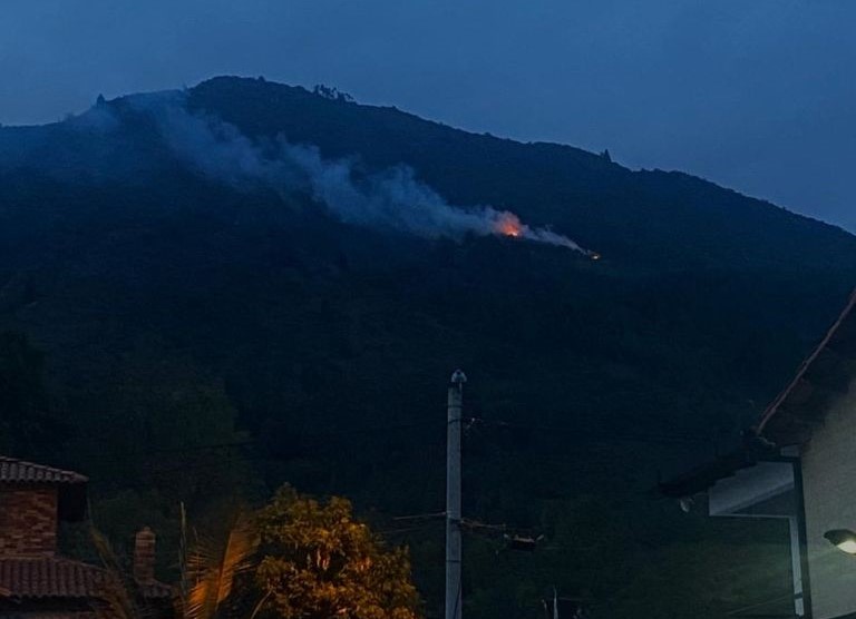 Incendio forestal en el municipio de Cota