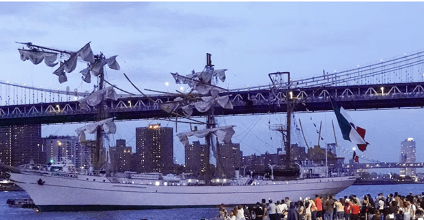 Dos muertos y más de 20 heridos tras colisión de Buque mexicano en el puente de Brooklyn