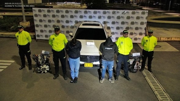 Caen cuatro de ‘Los Platinos’, banda que robaba autos de lujo en Bogotá