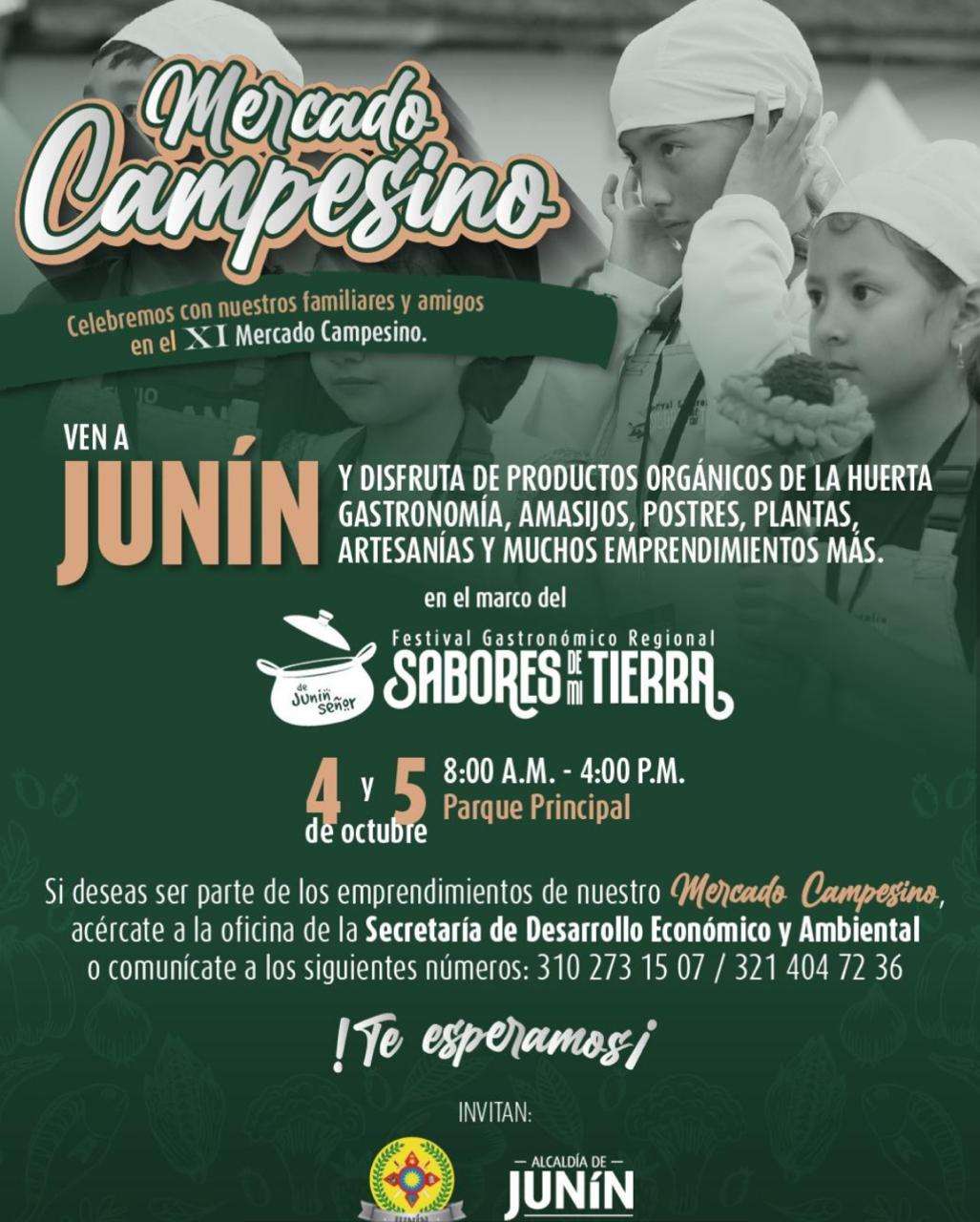 Junín se prepara para vivir el XI Mercado Campesino y el Festival Gastronómico Sabores de mi Tierra