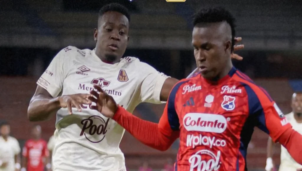 Tolima empató 2-2 con Medellín y es líder de la Liga